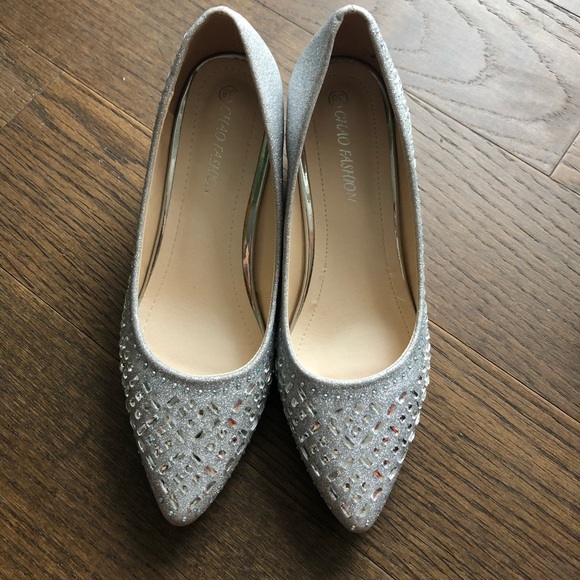 Silver Rhinestone Heels - Picture 2 of 3